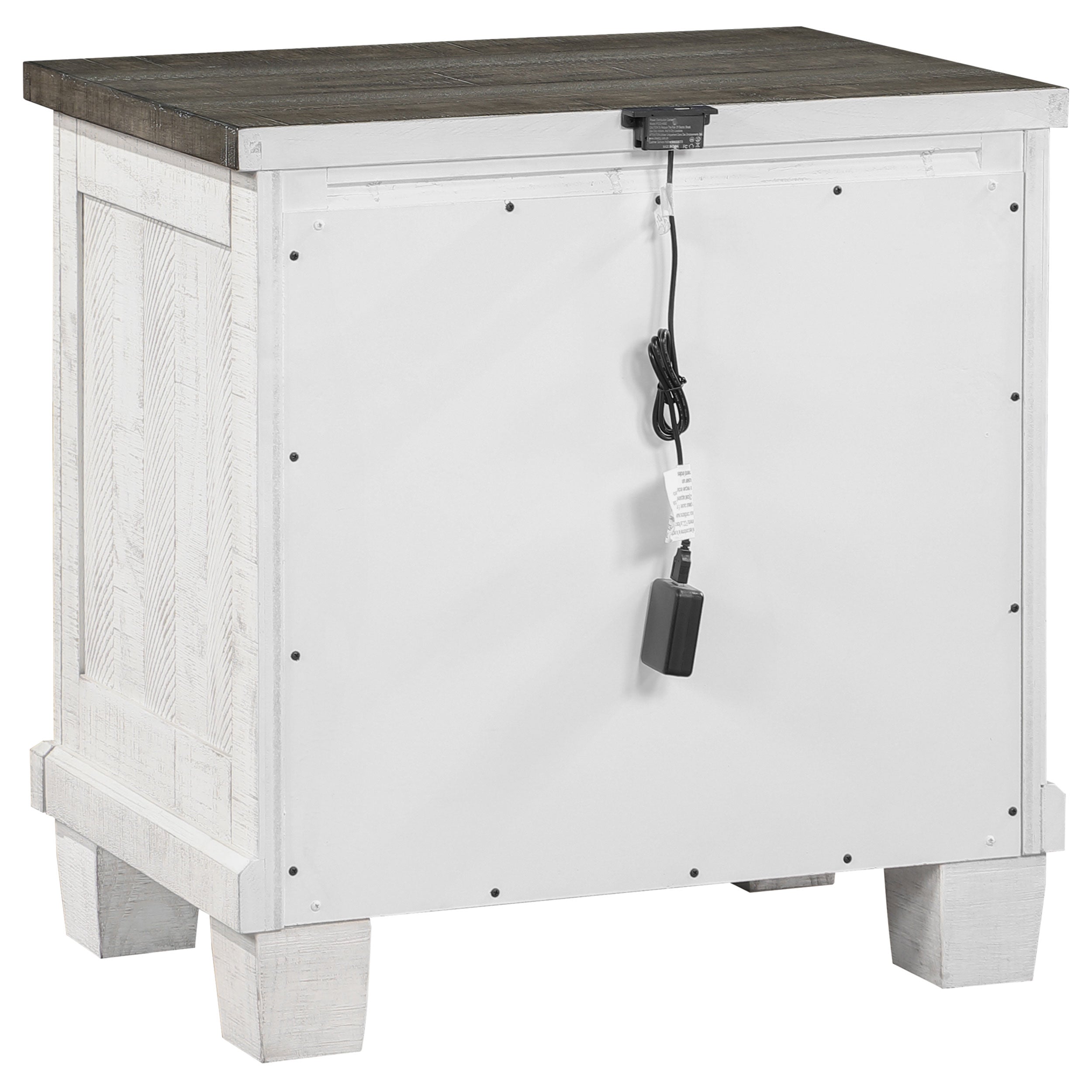 Lilith   Bedroom Set Distressed Grey and White