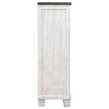 Lilith 5-drawer Chest Distressed Grey and White