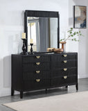 Brookmead 8-drawer Bedroom Dresser with Mirror Black