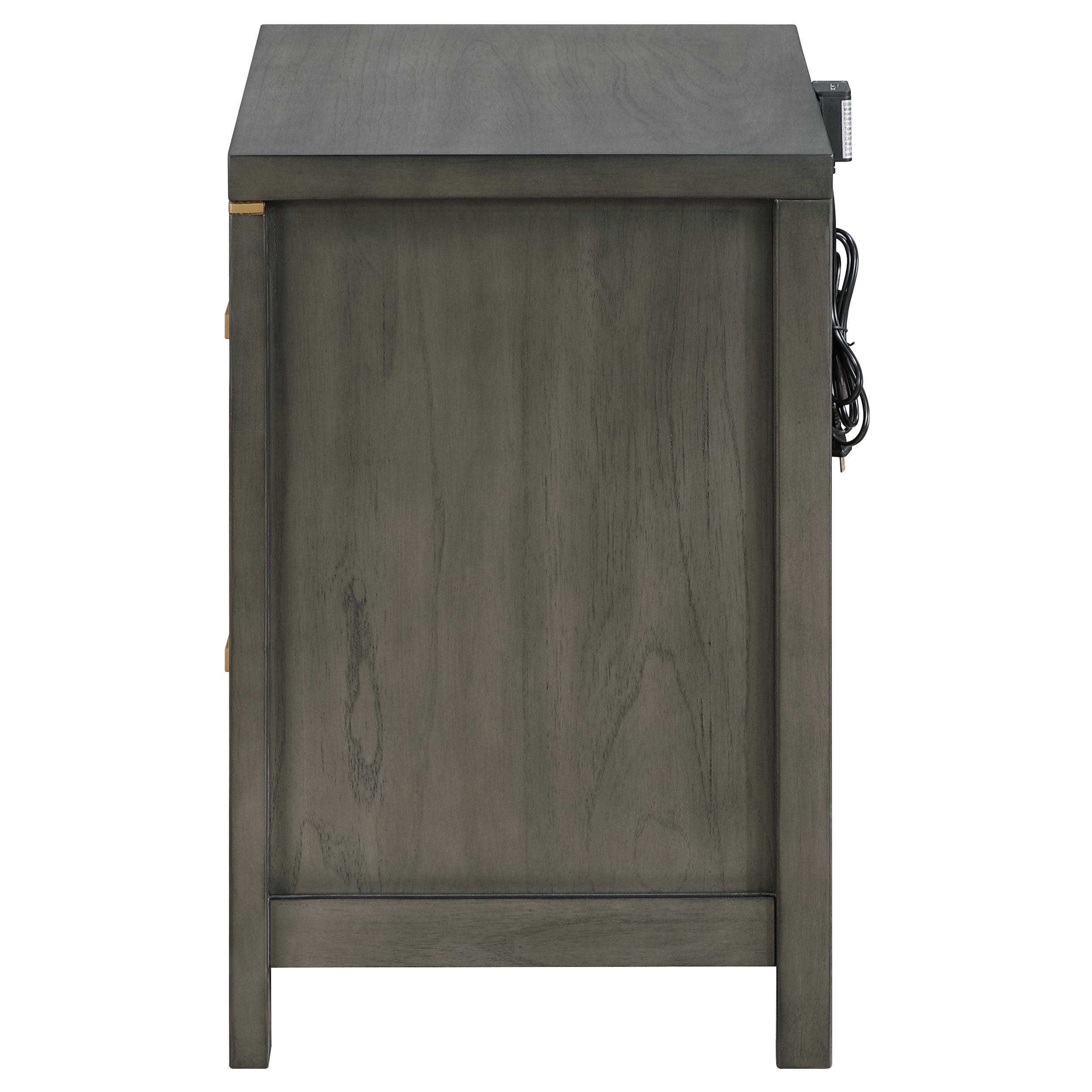 Kieran 2-drawer Nightstand Bedside Table Grey