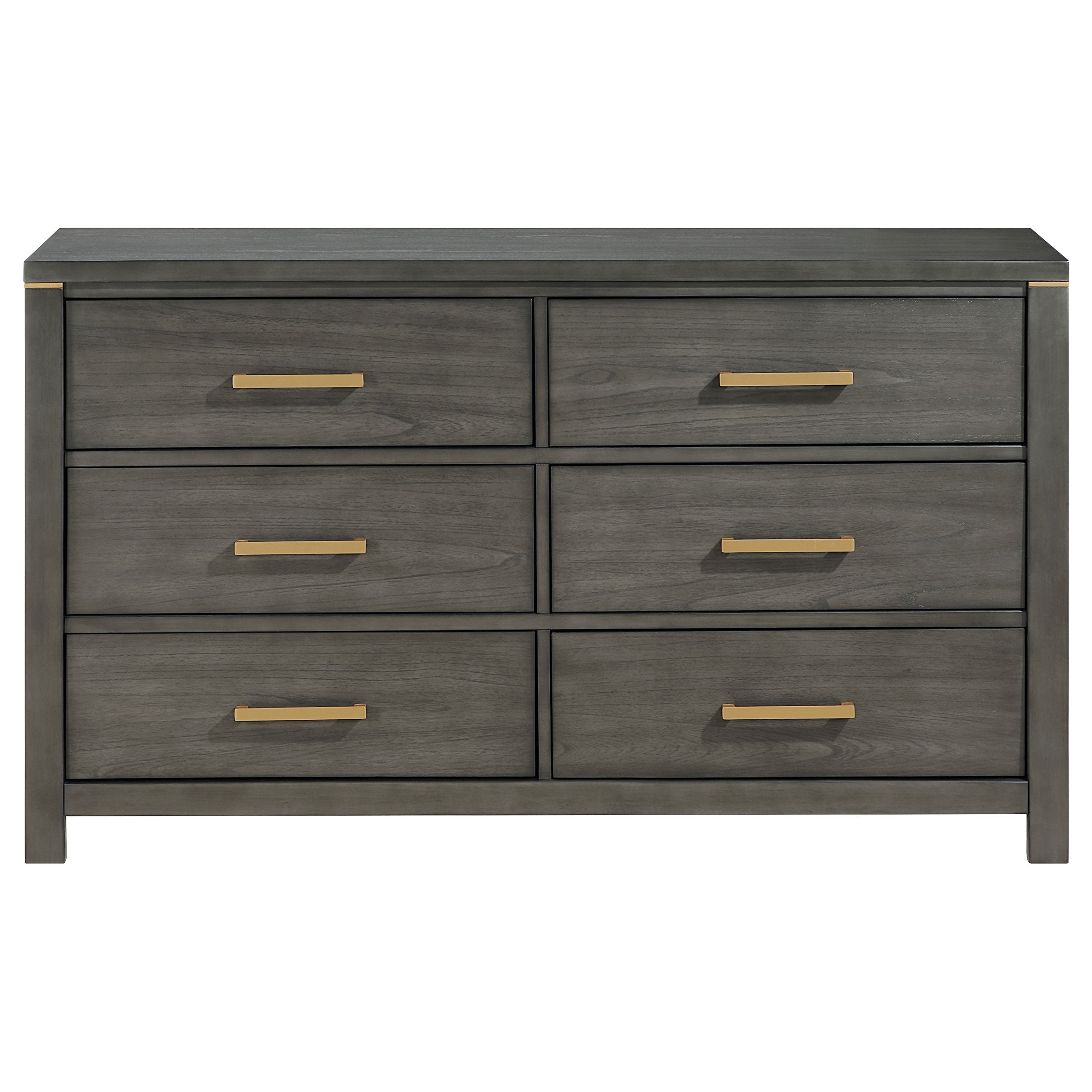 Kieran 6-drawer Bedroom Dresser with Mirror Grey