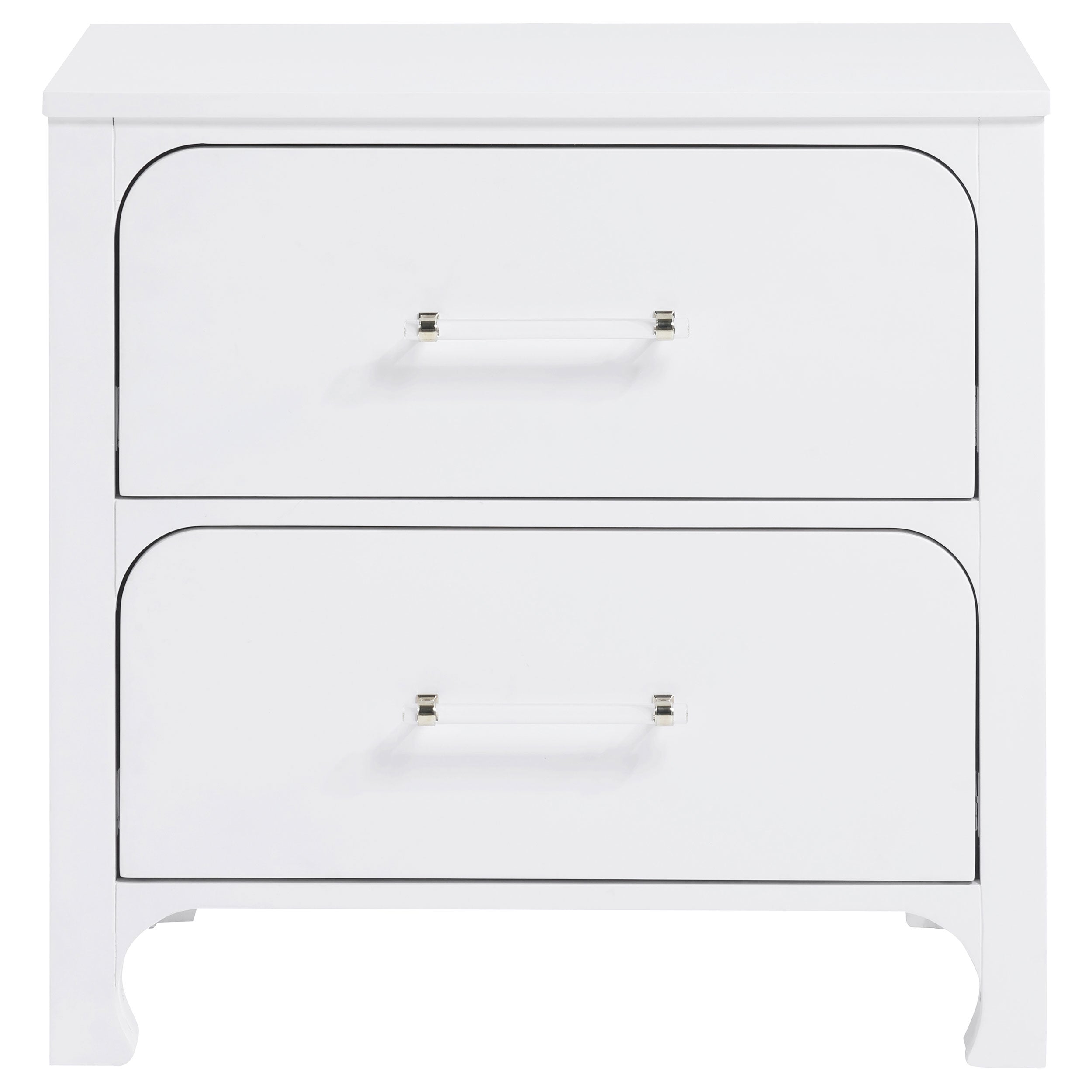 Anastasia 2-drawer Nightstand Bedside Table Pearl White