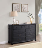 Celina 9-drawer Bedroom Dresser with Mirror Black