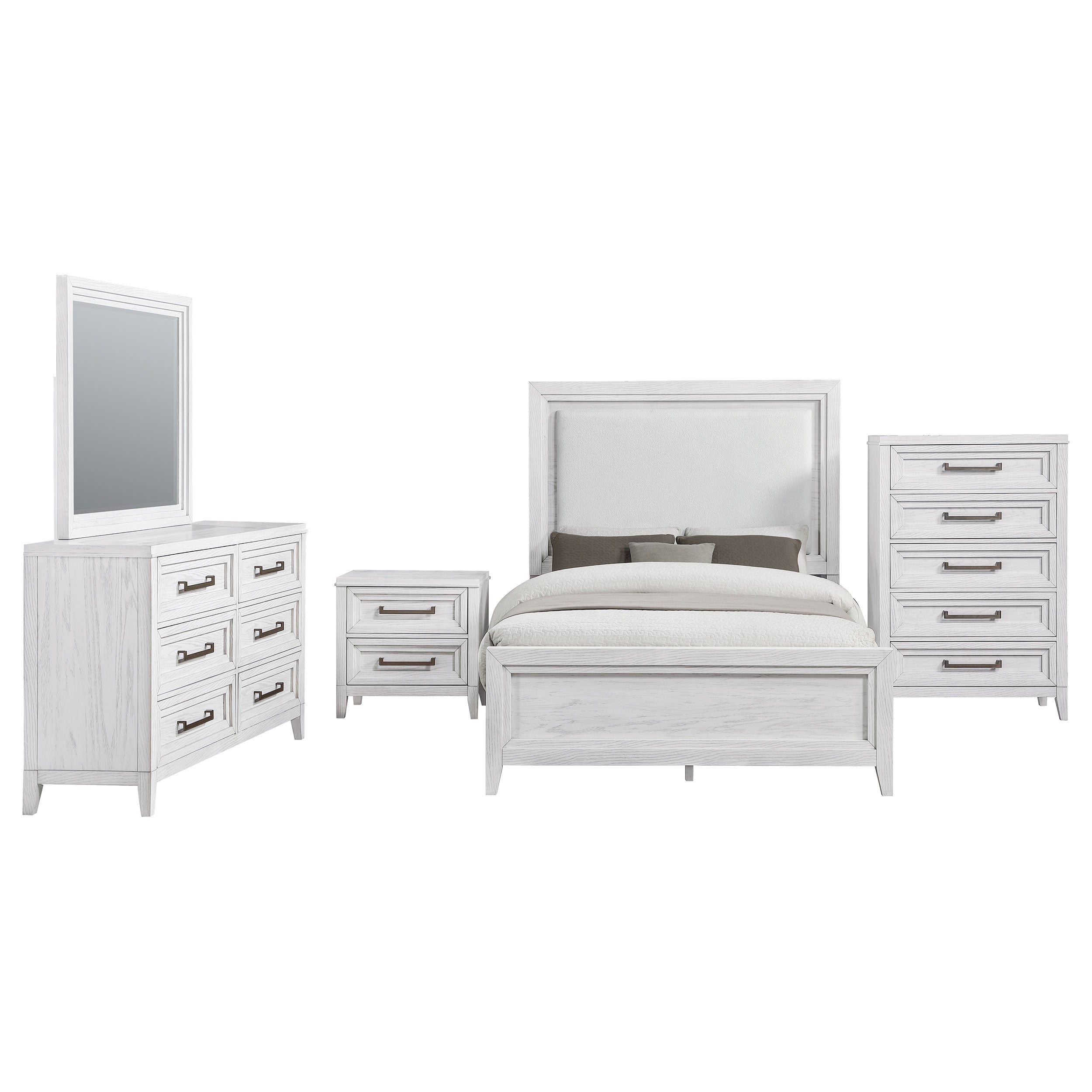 Marielle   Bedroom Set Distressed White