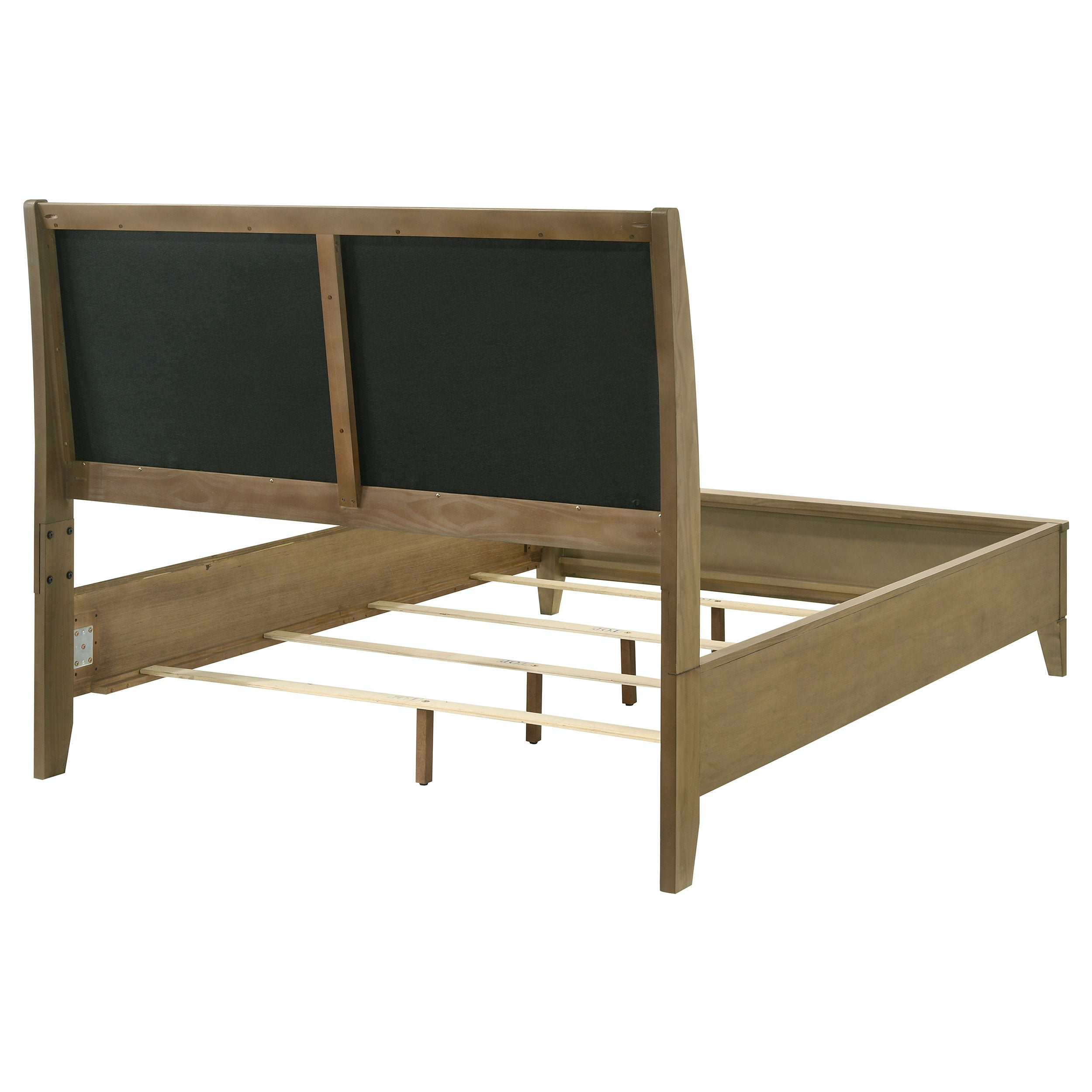 Granada Upholstered  Panel Bed Natural Pine