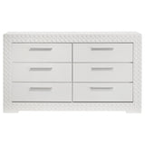 Ives 6-drawer Dresser Cabinet White High Gloss