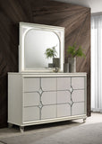 Olivia 6-drawer Dresser and LED Mirror Pearl White