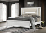 Marmore 64-inch  Panel Bed LED Headboard White