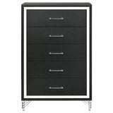 Lucia 5-drawer Bedroom Chest of Drawers Black