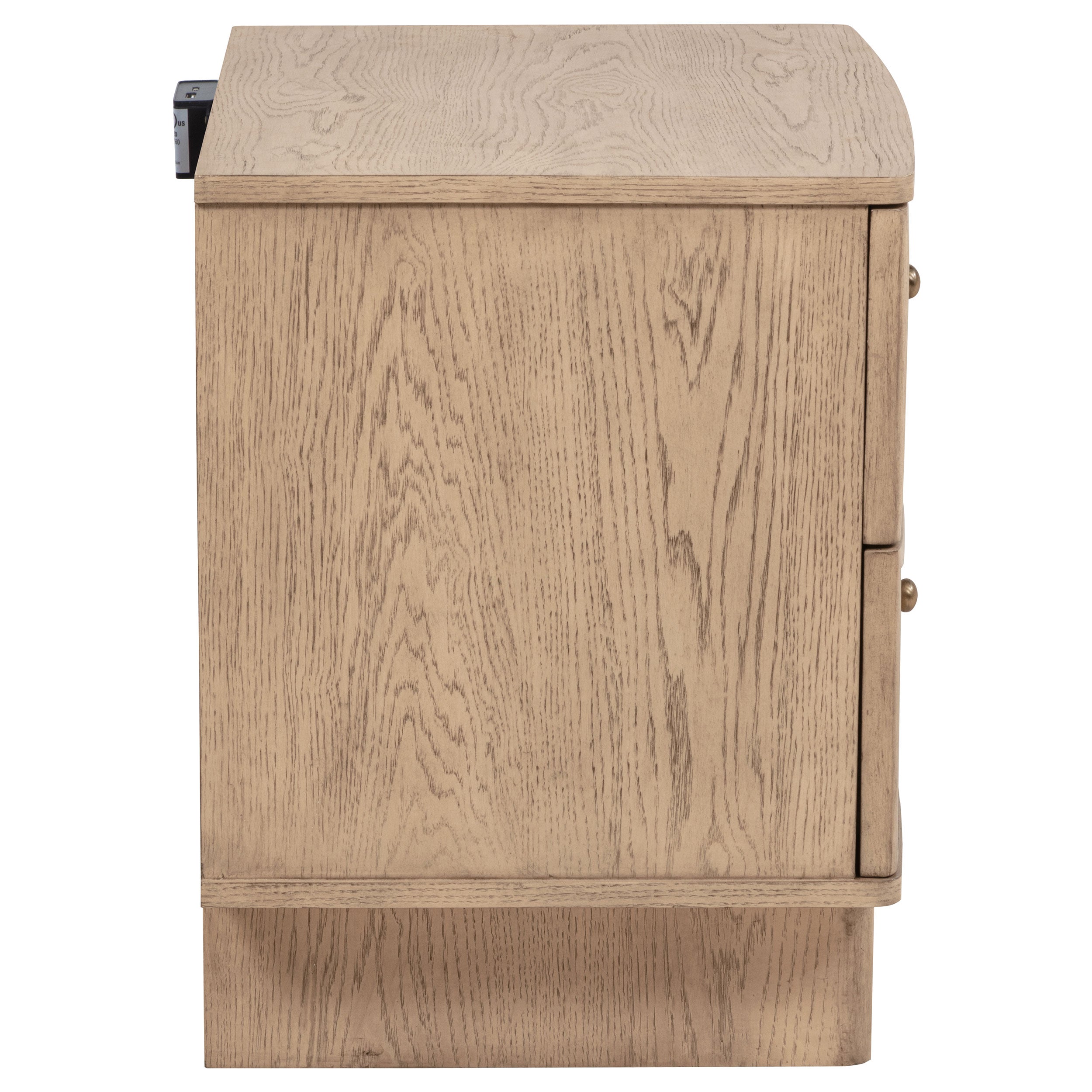 Kailani 2-drawer Nightstand Bedside Table Beige Oak