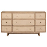 Kailani 9-drawer Dresser Cabinet Beige Oak