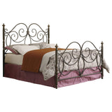 London  Metal Scroll Bed Dark Bronze