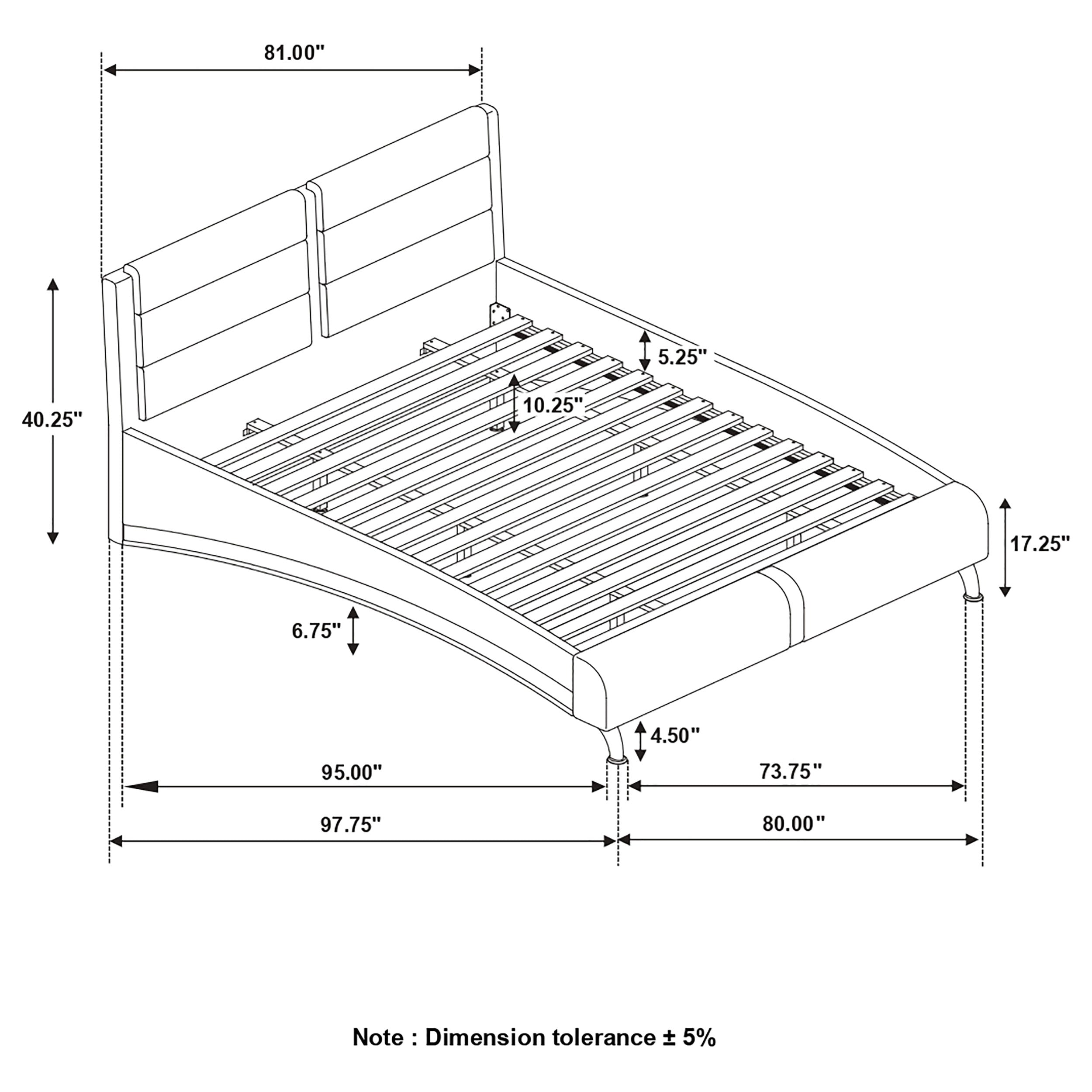 Jeremaine King Upholstered Bed Black