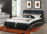 Jeremaine King Upholstered Bed Black