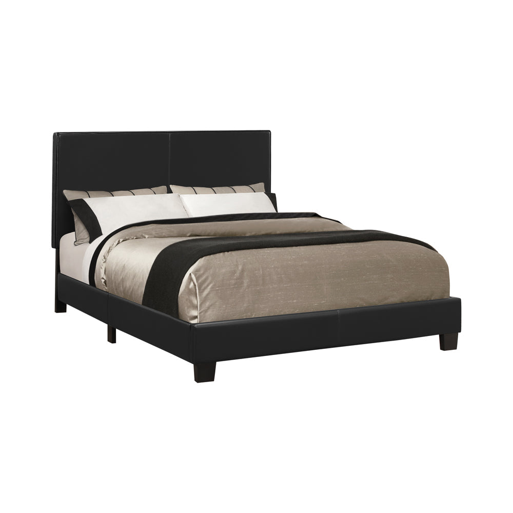 Mauve Bed Upholstered  Black