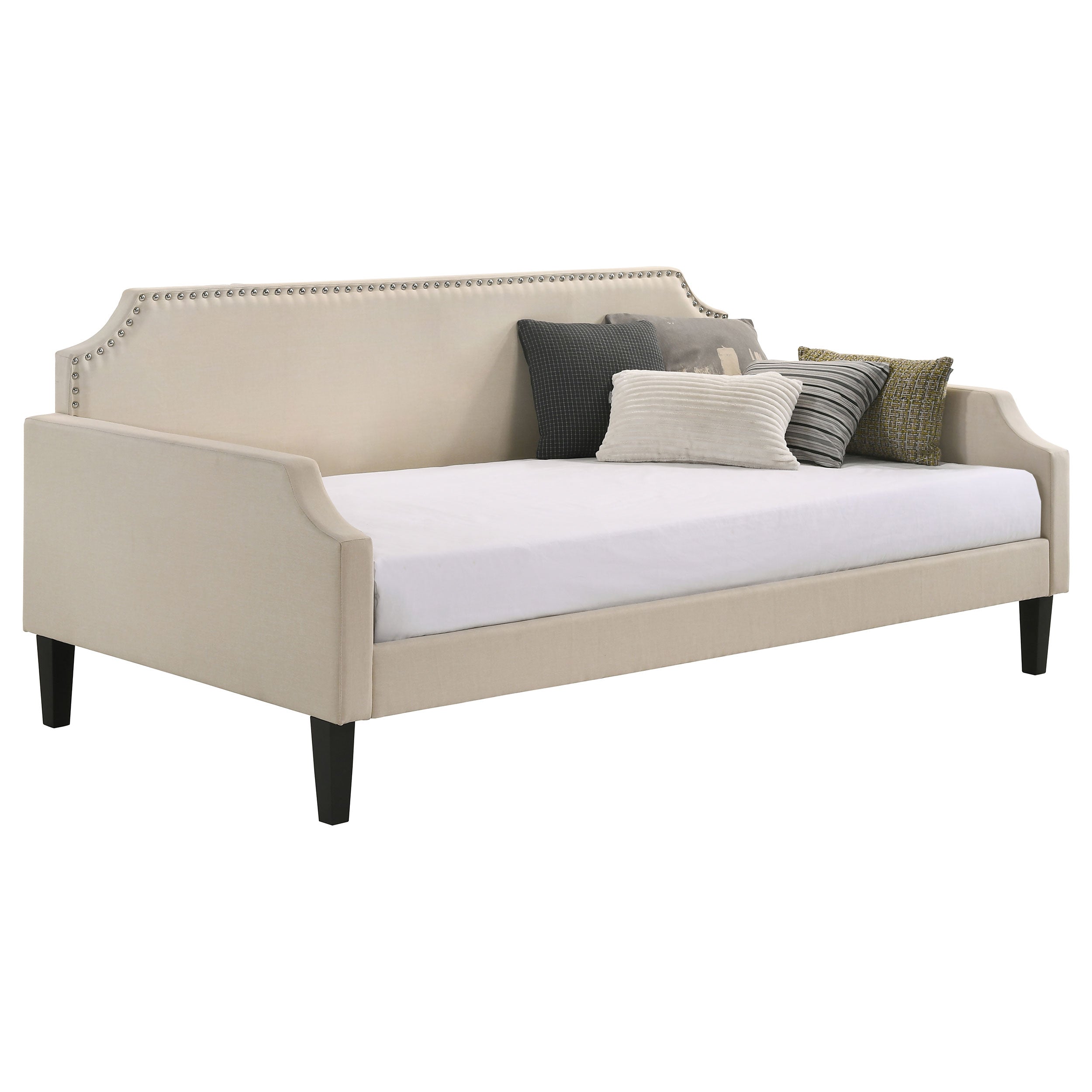 Olivia Upholstered Twin Daybed with Nailhead Trim