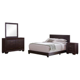 Dorian   Bedroom Set Brown and Dark Cocoa