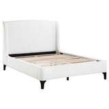 Mosby Upholstered Curved Headboard  Platform Bed White