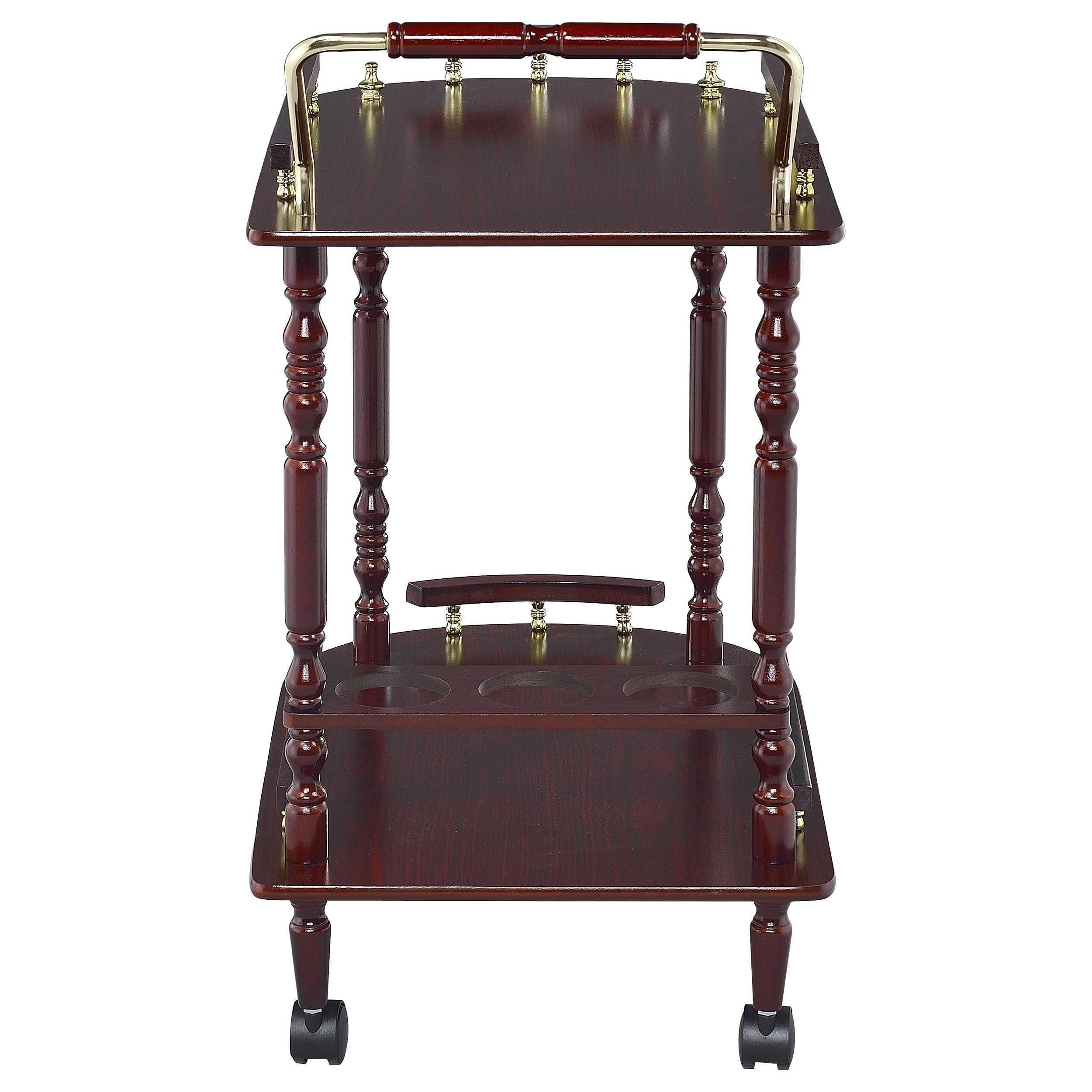 Palmer 2-tier Serving Cart Merlot and Brass