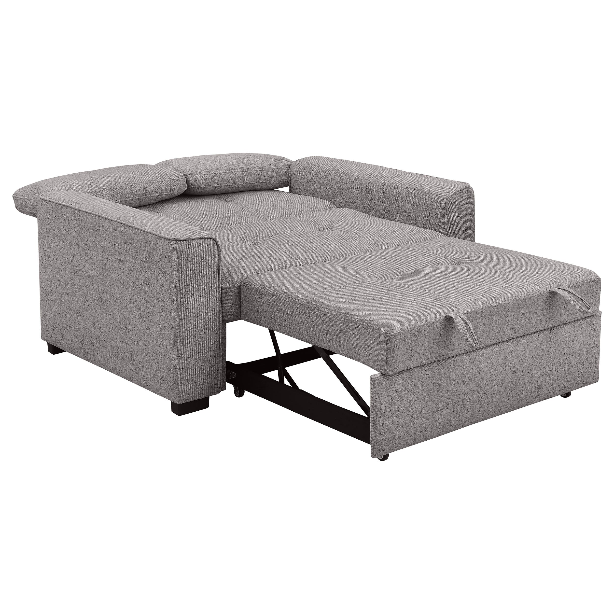 Edith Upholstered Convertible Sleeper Sofa Bed Grey