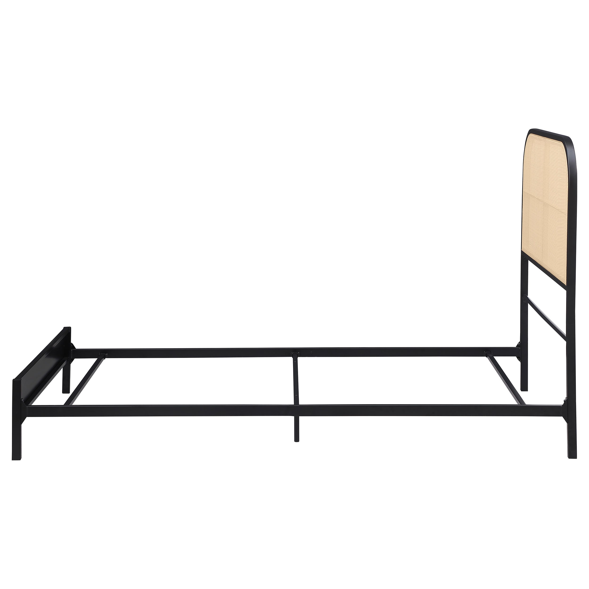 Amherst Radio Weave Rattan Metal  Bed Black