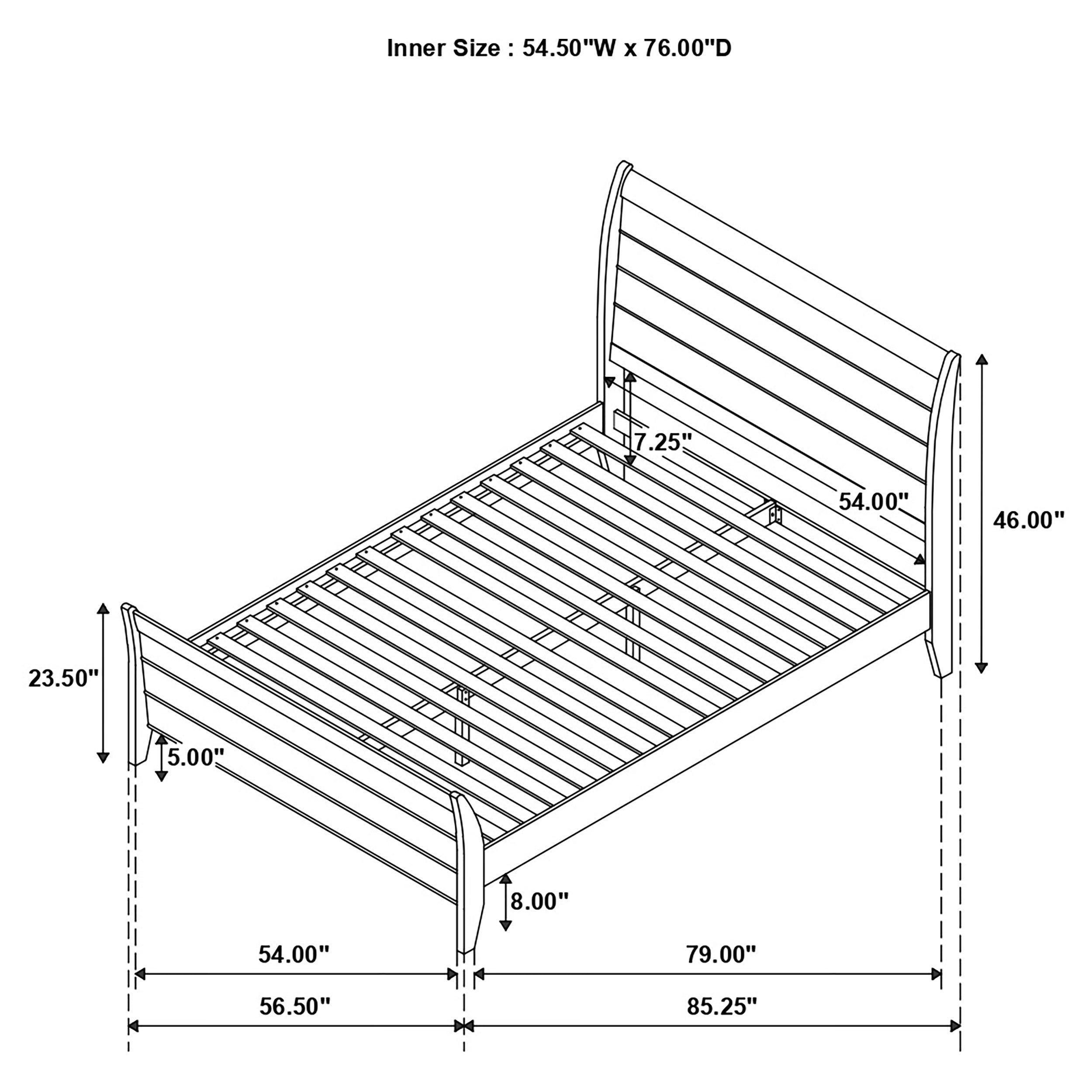 Selena Bedroom Set Sleigh Headboard Buttermilk