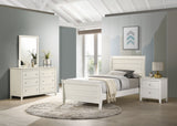 Selena Bedroom Set Sleigh Headboard Buttermilk