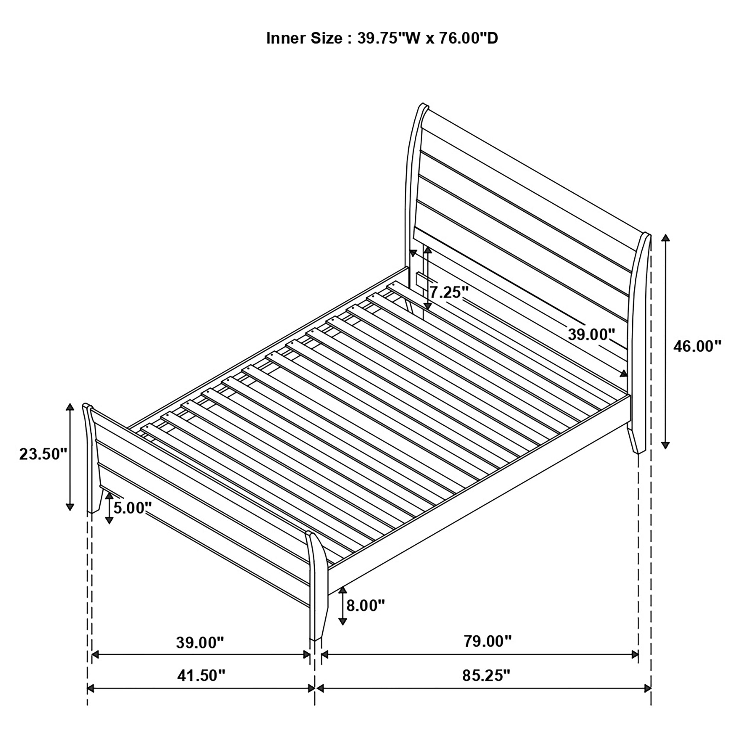 Selena Bedroom Set Sleigh Headboard Buttermilk