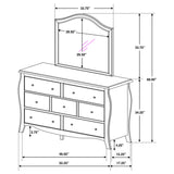 Dominique 7-drawer Dresser with Mirror Cream White