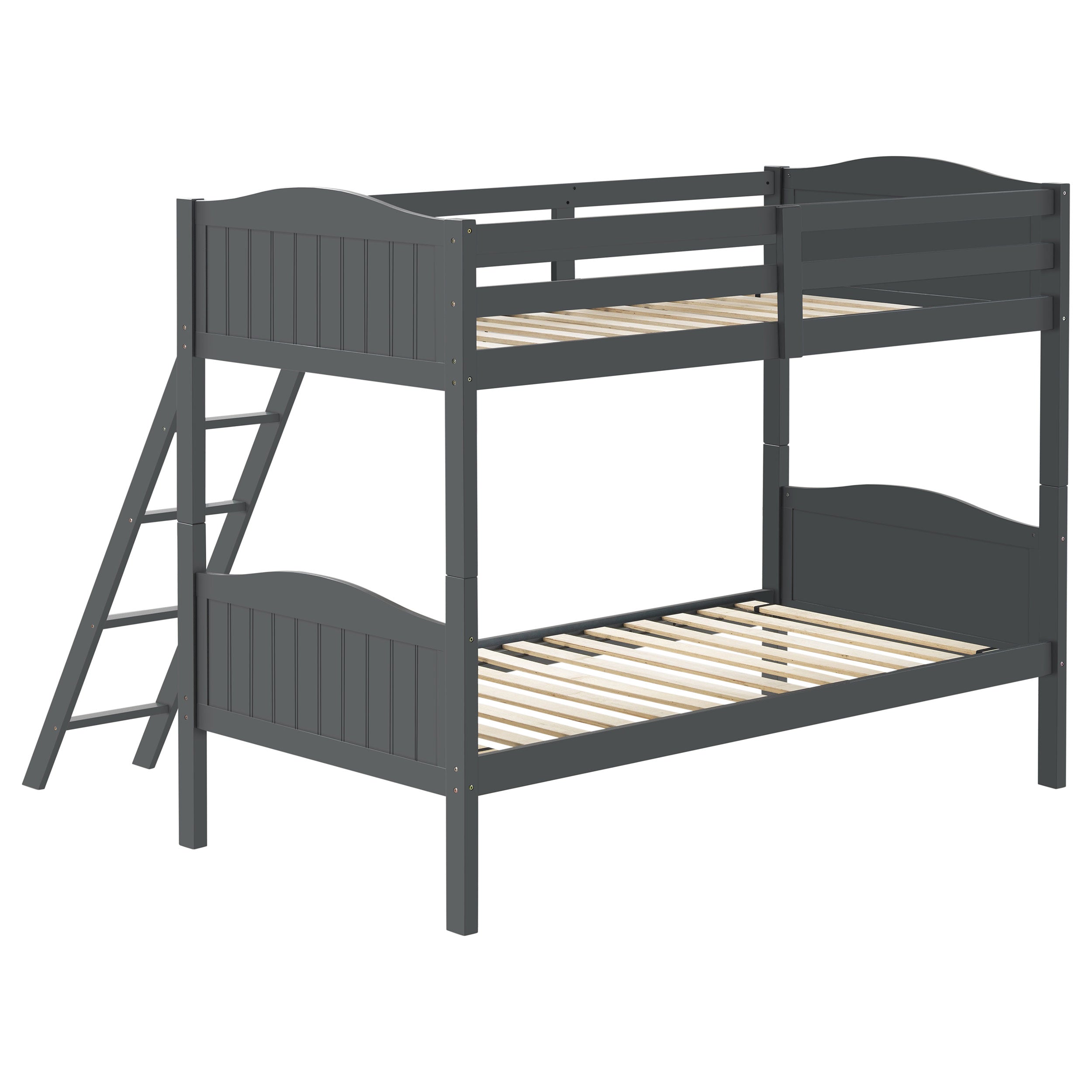 Arlo Twin Over Twin Bunk Bed with Ladder Espresso