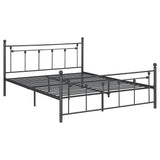 Canon Metal Slatted Headboard Platform Bed