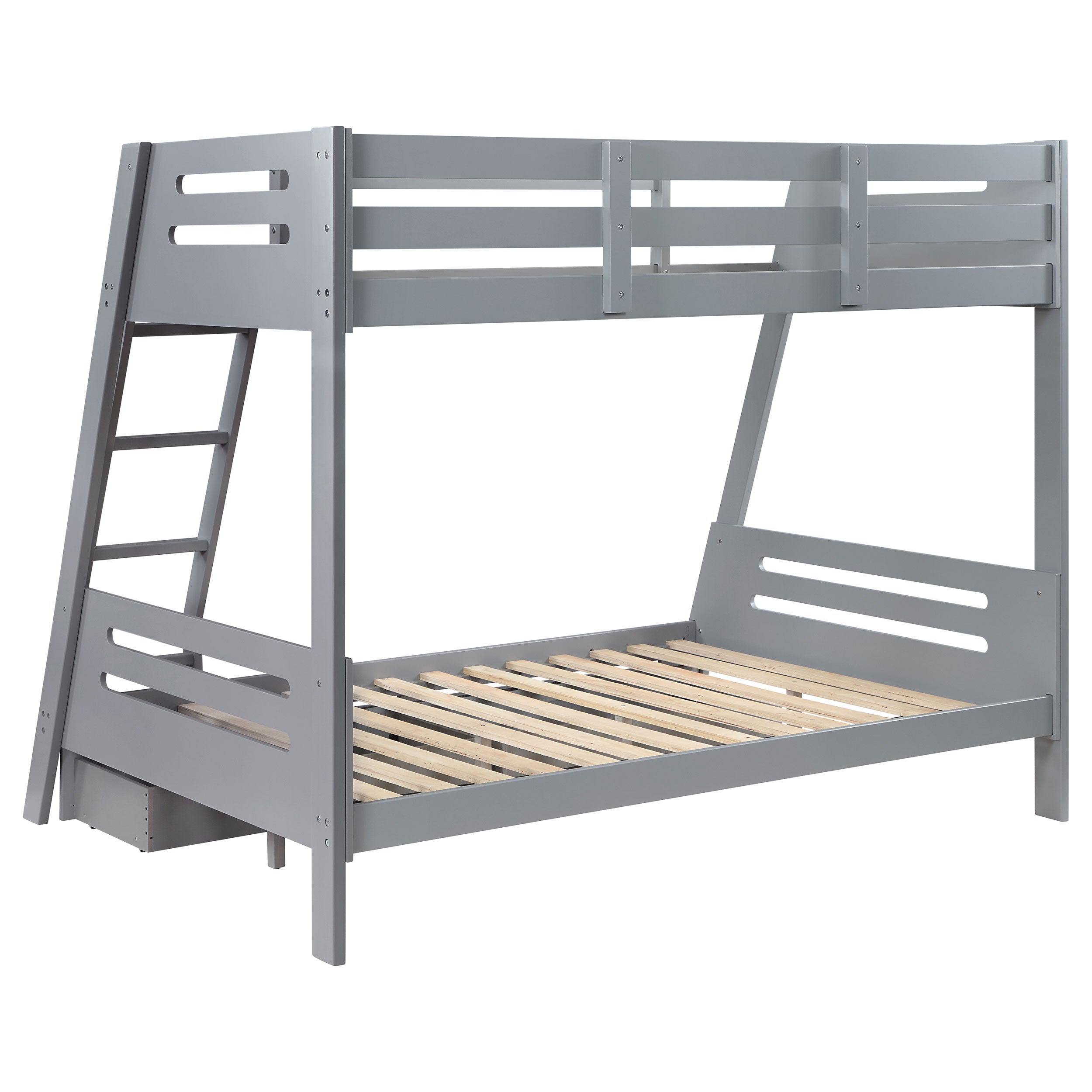 Anica 3-shelf Wood Twin Loft Bed Black