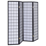 Roberto 4-panel Folding Screen Black and White