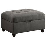 Stonenesse Tufted Storage Ottoman Grey