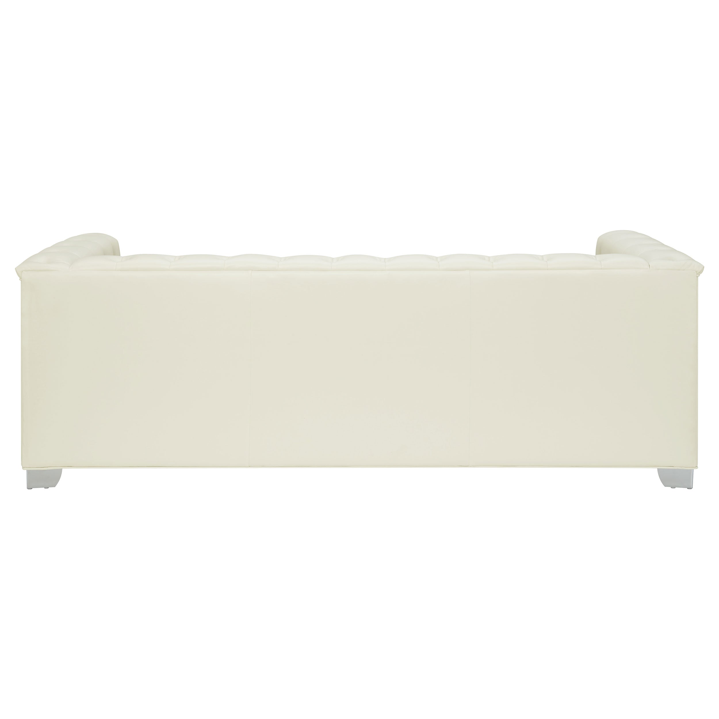 Chaviano Tufted Upholstered Sofa Pearl White