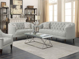 Avonlea Upholstered Tufted Living Room Set Grey