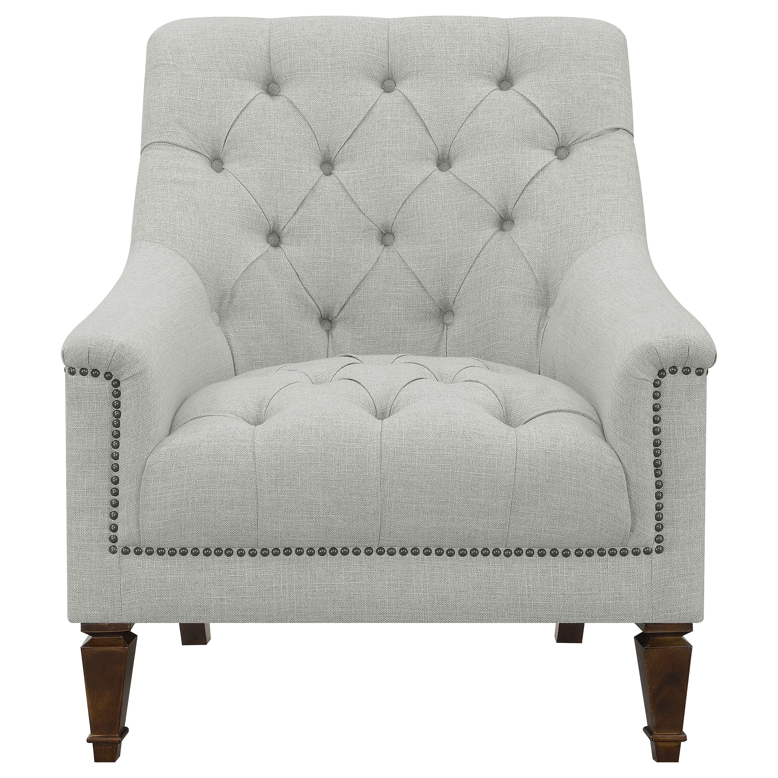 Avonlea Upholstered Tufted Living Room Set Grey