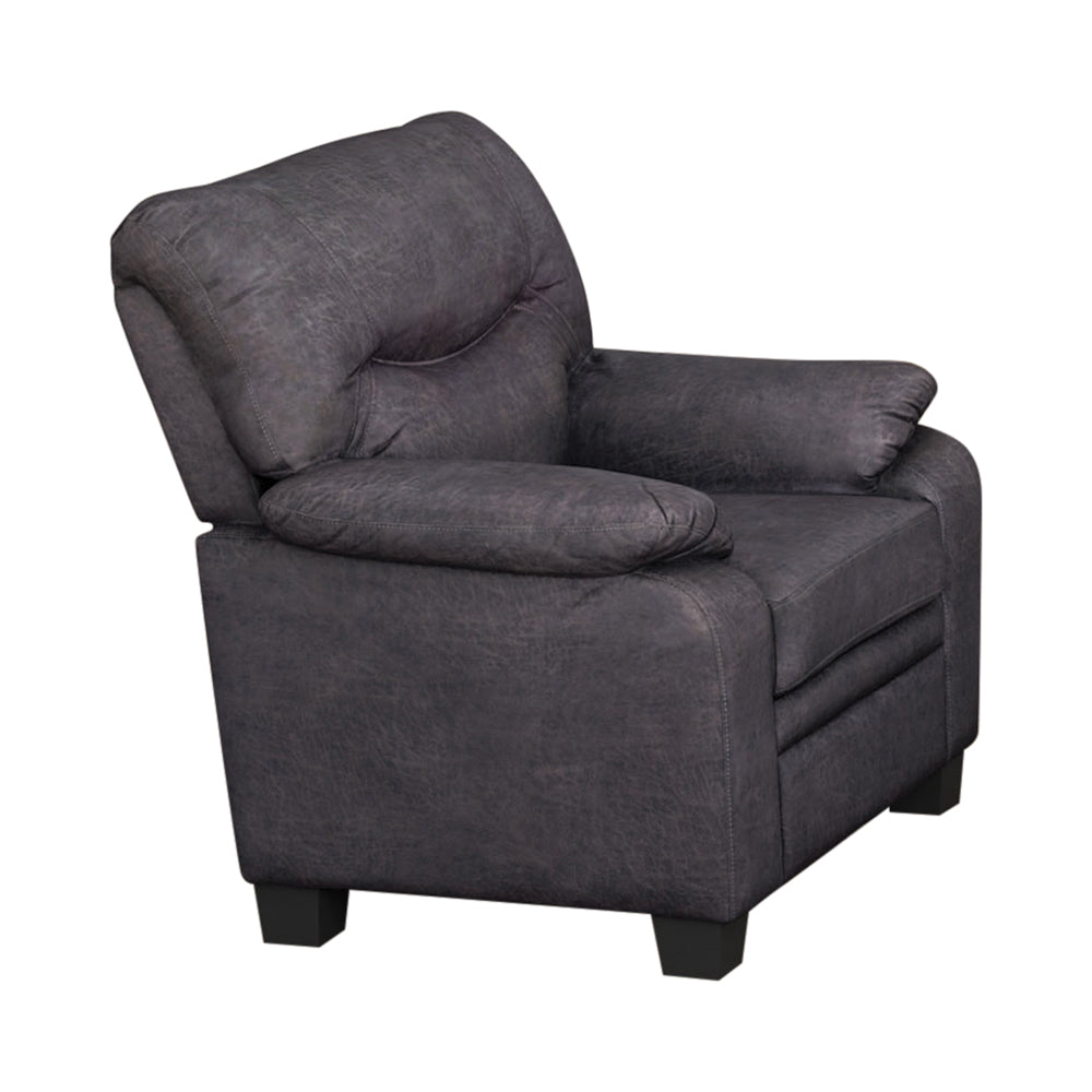 Meagan Pillow Top Arms Upholstered Chair Charcoal