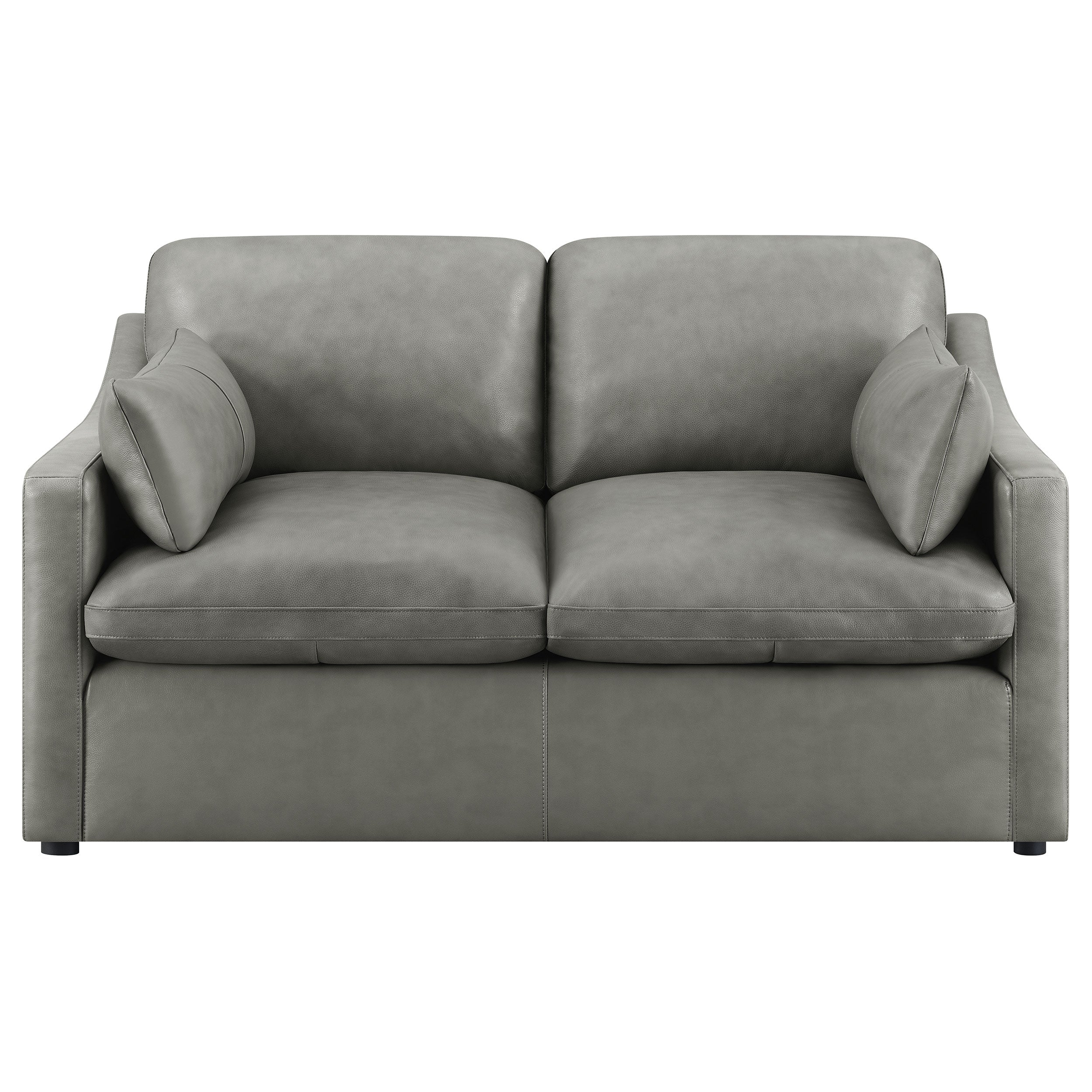 Grayson Sloped Arm Upholstered Loveseat Grey