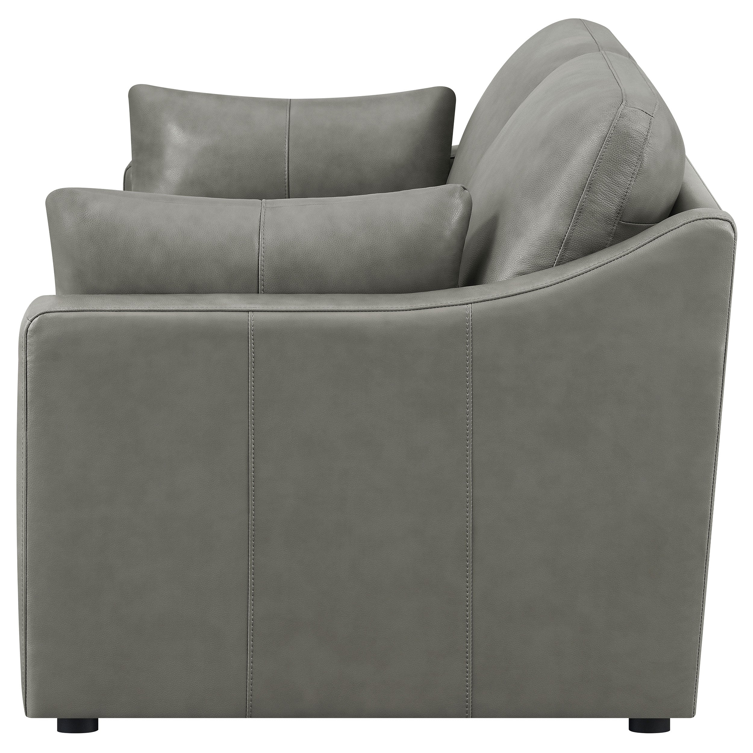 Grayson Sloped Arm Upholstered Loveseat Grey