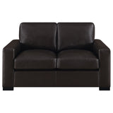 Boardmead Track Arms Upholstered Loveseat Dark Brown