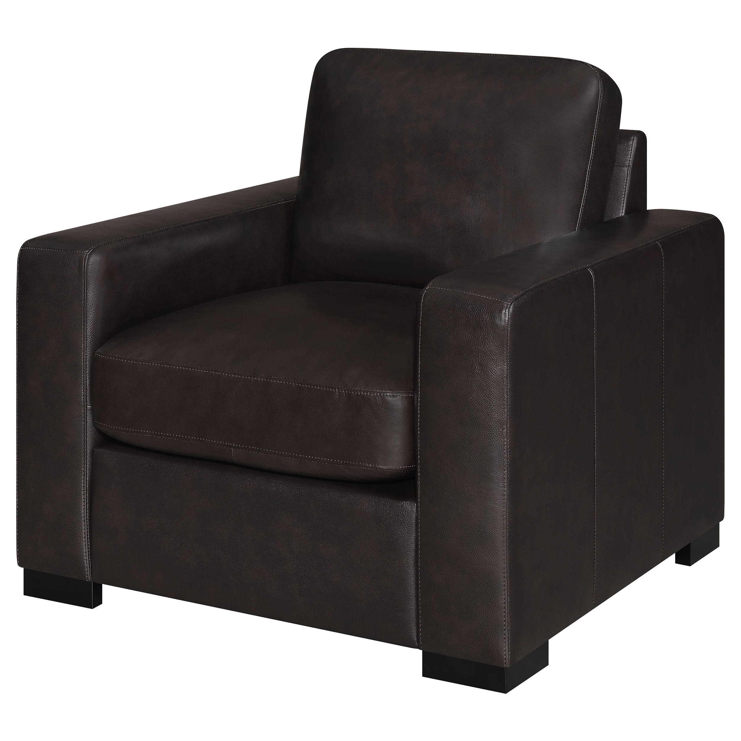 Boardmead Track Arms Upholstered Chair Dark Brown