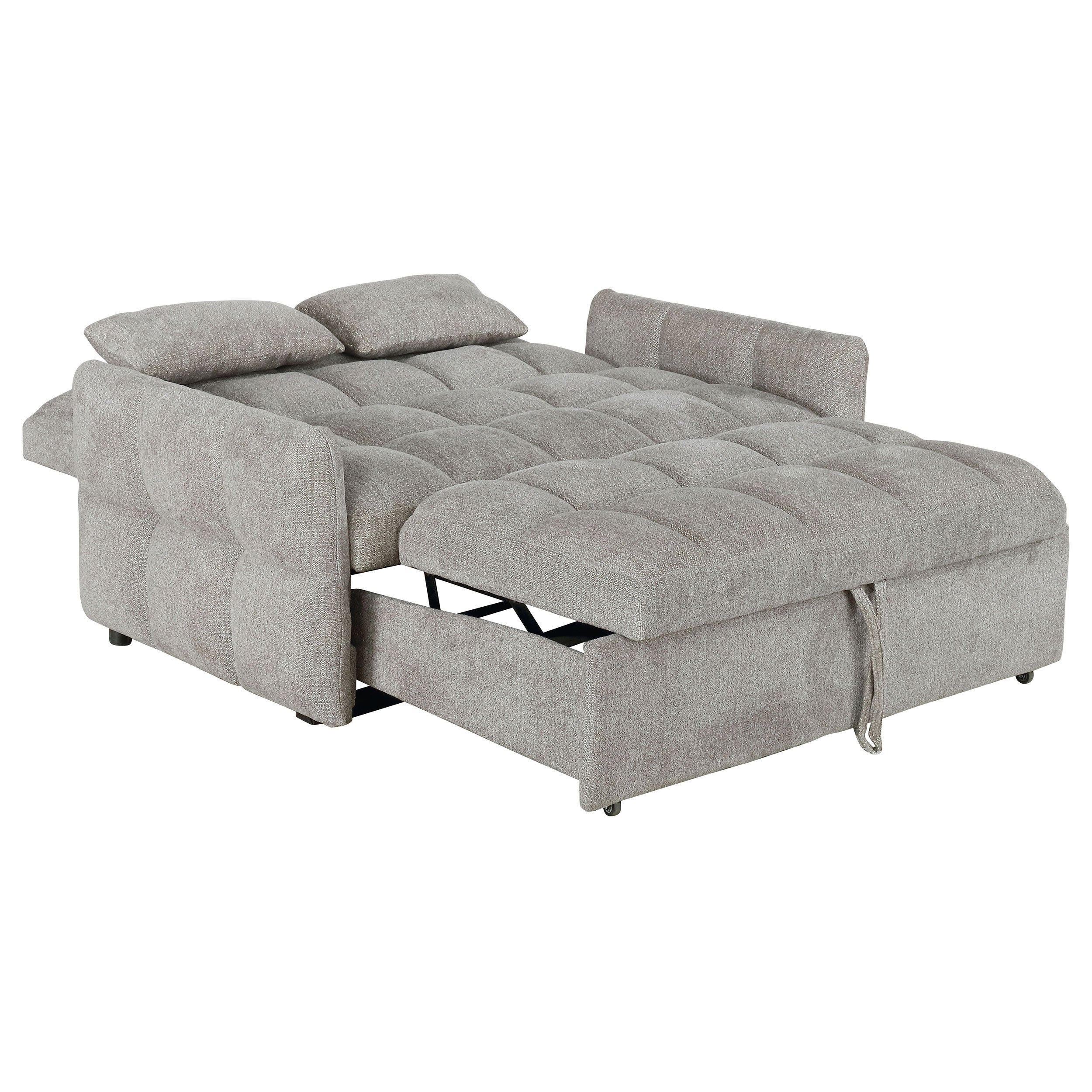 Cotswold Tufted Cushion Sleeper Sofa Bed Light Grey