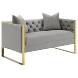 Eastbrook Tufted Back Loveseat Grey