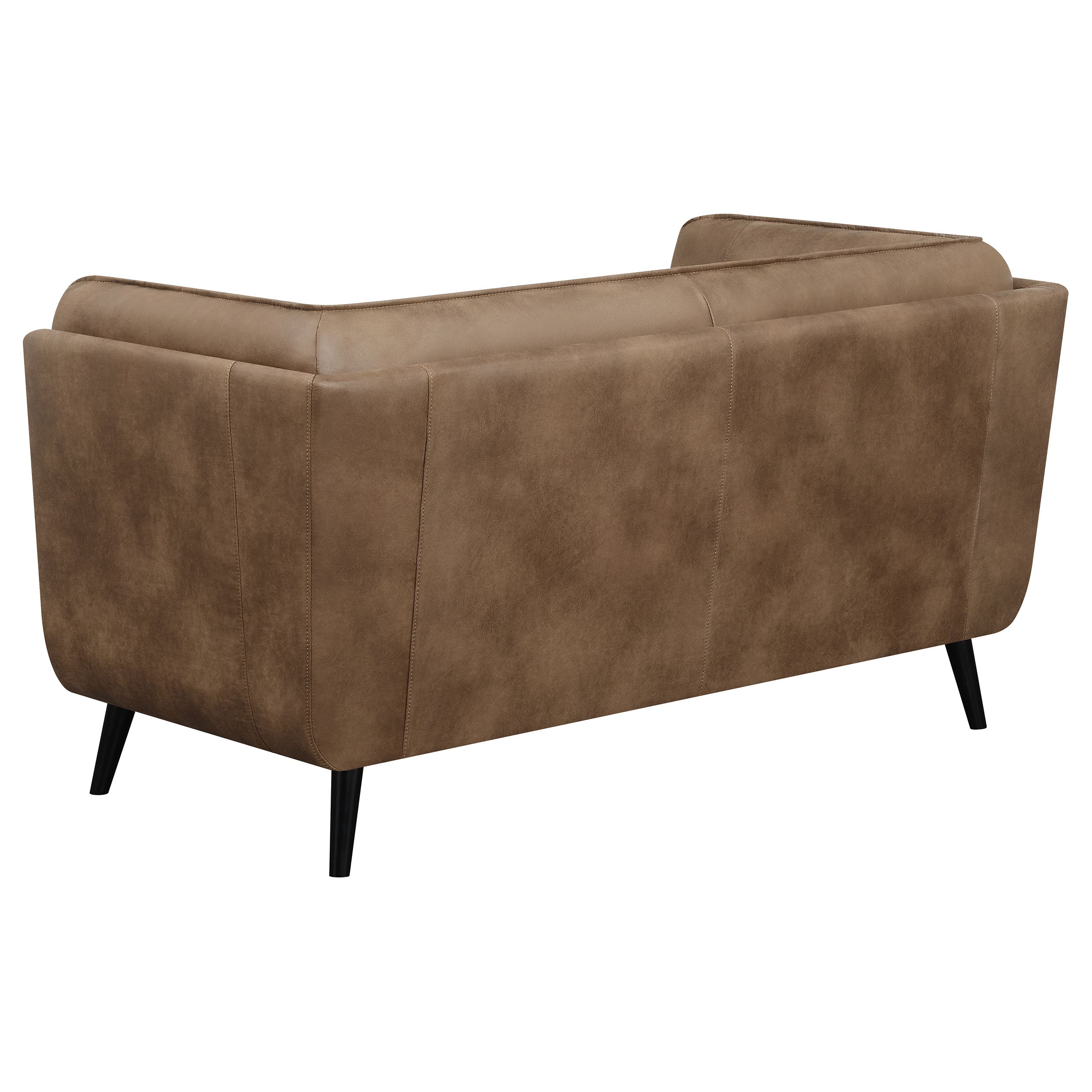 Thatcher Upholstered Button Tufted Loveseat Brown