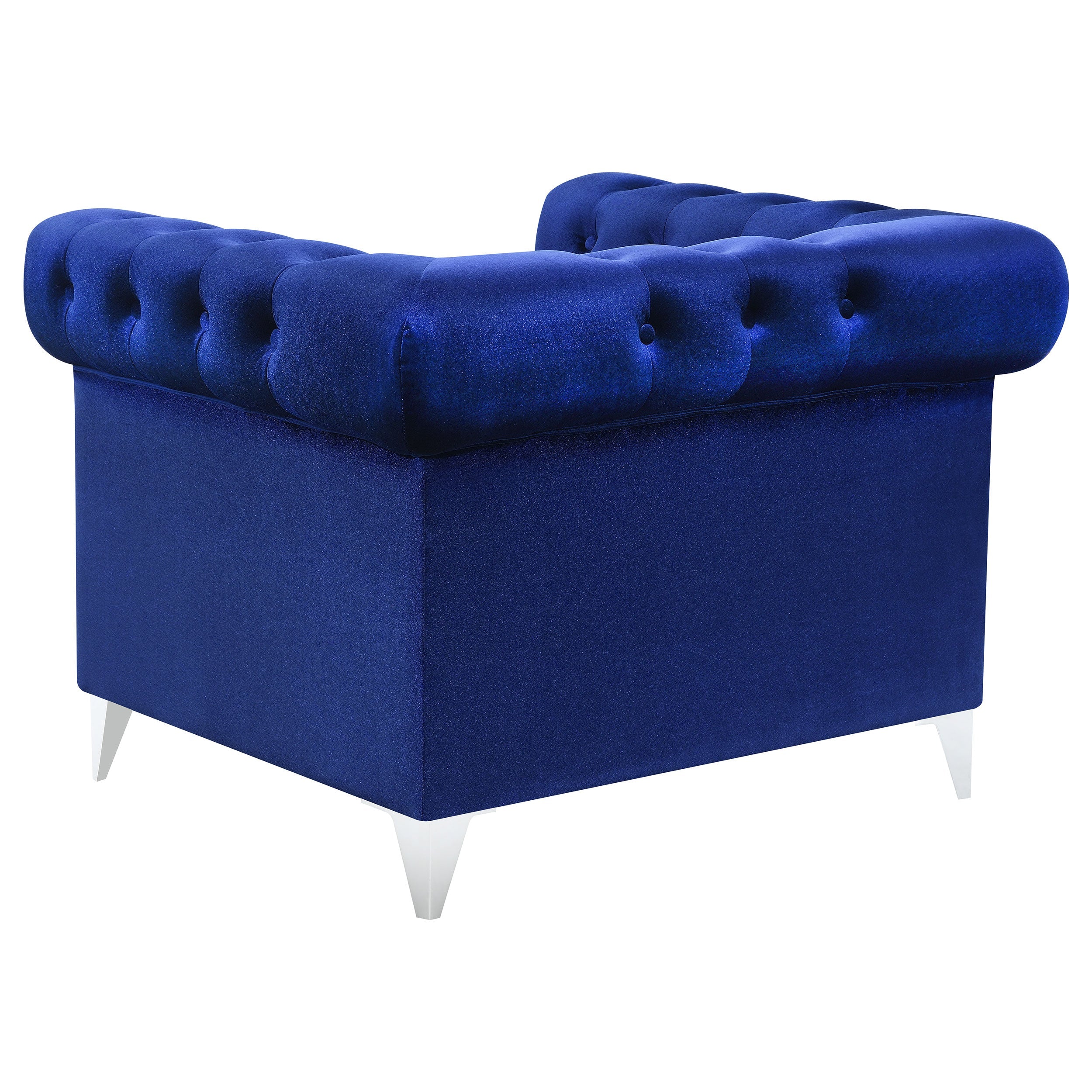 Bleker Tufted Tuxedo Arm Chair Blue