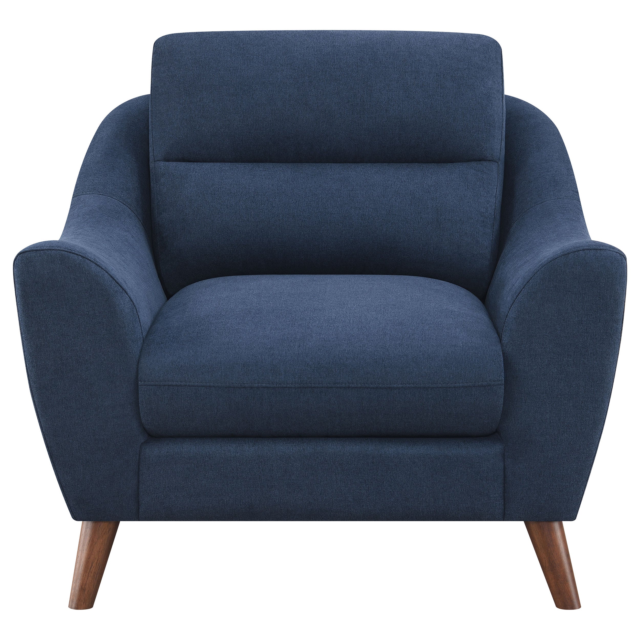 Gano Sloped Arm Upholstered Chair Navy Blue