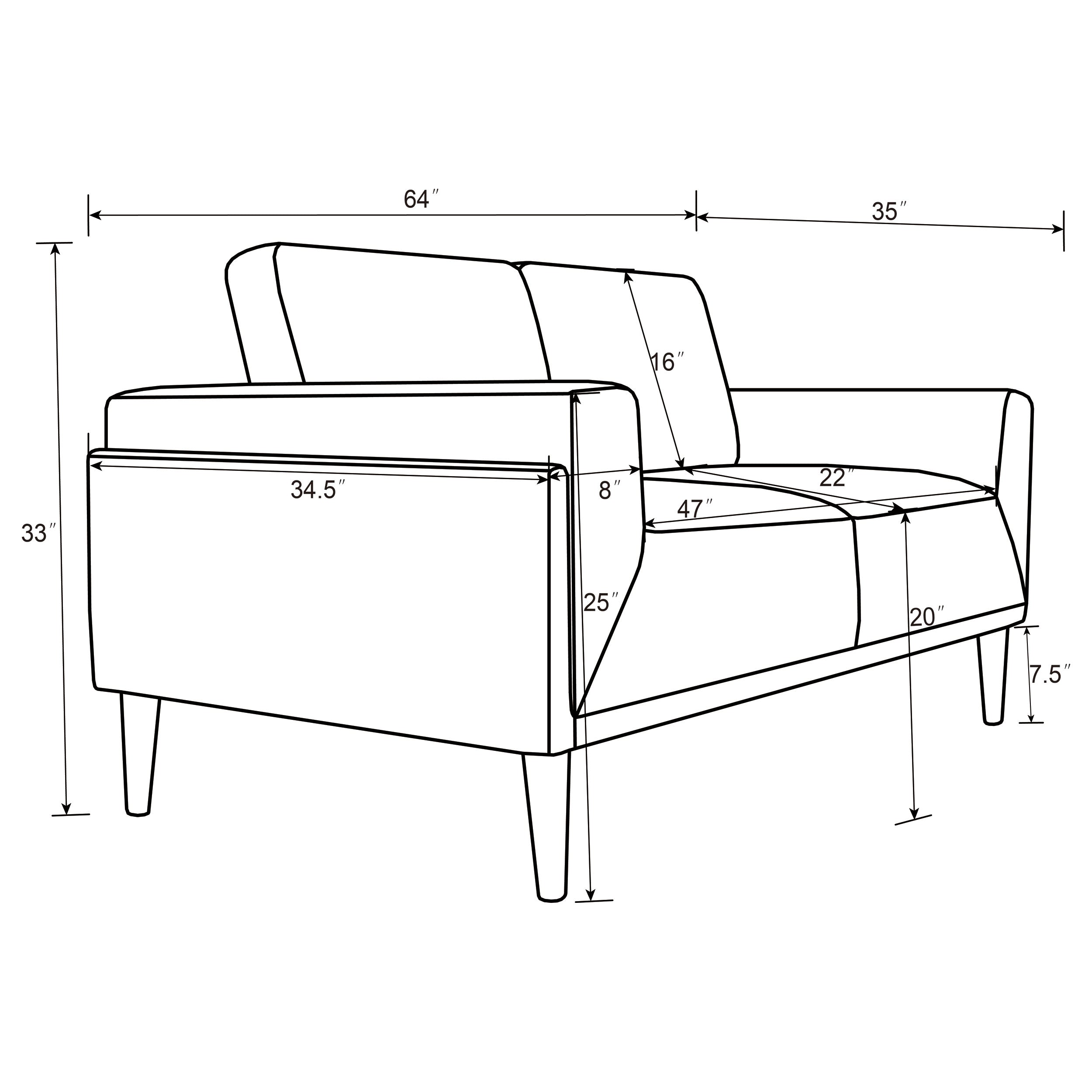 Rilynn Upholstered Track Arms Loveseat Grey