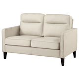 Jonah Upholstered Track Arm Loveseat Ivory