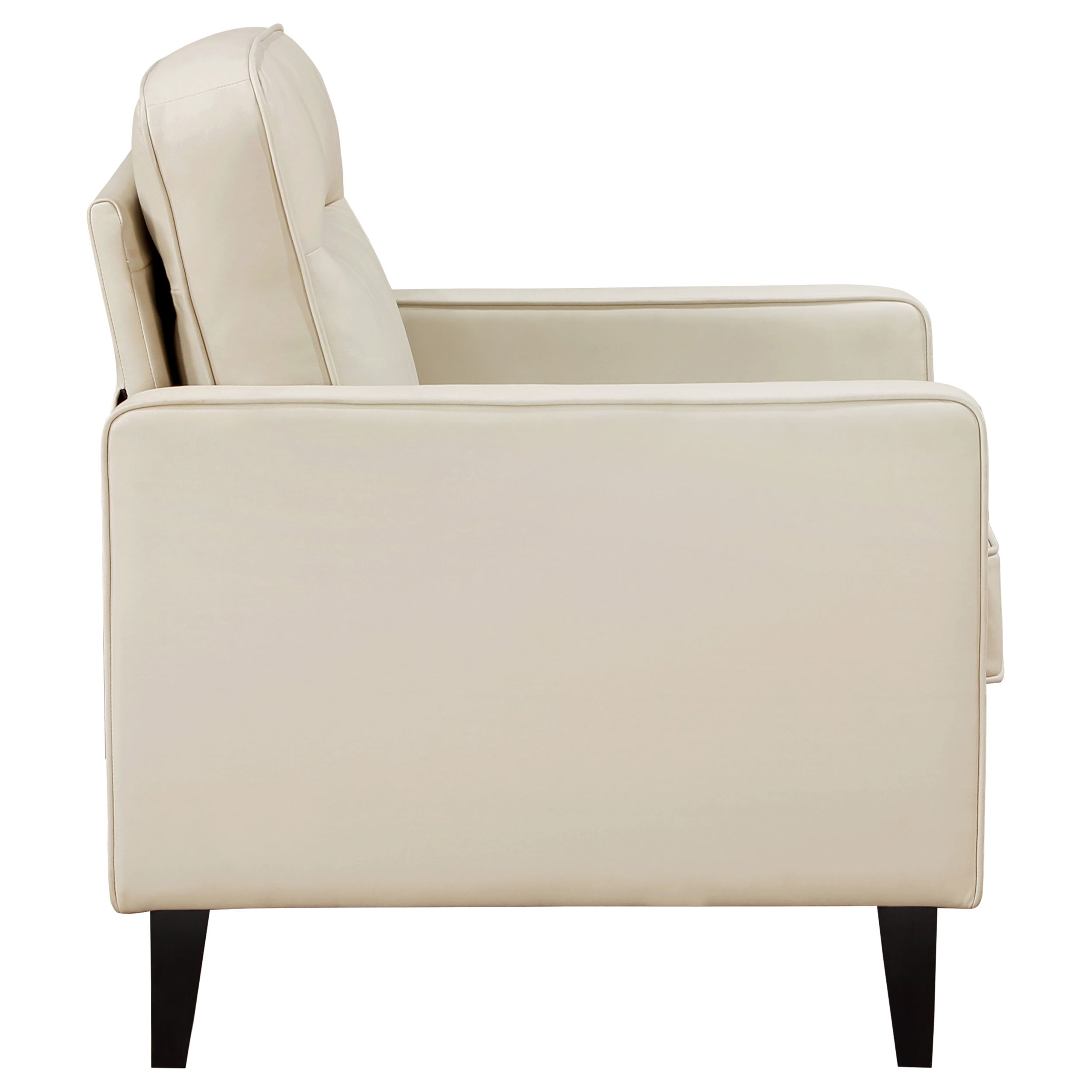 Jonah Upholstered Track Arm Accent Club Chair Ivory